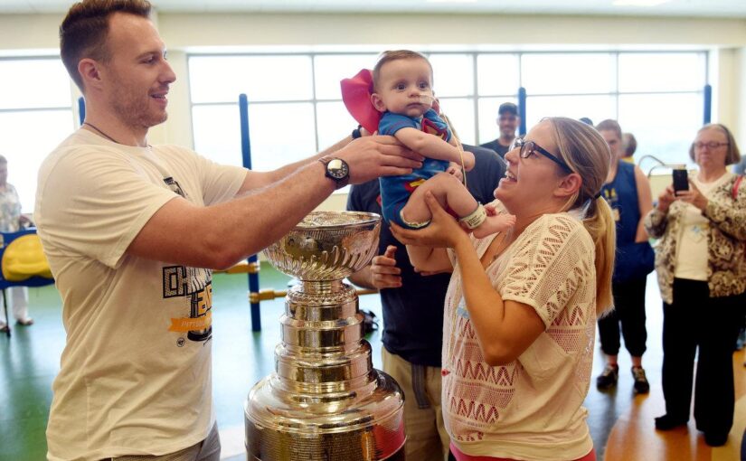 Stanley Cup visits Mott Children’s Hospital with Pittsburgh Penguin Ian Cole